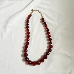 amber beaded statement necklace